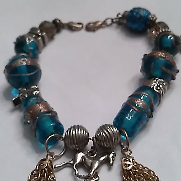 Crystal & Blown Horse charm - Picture 3 of 4